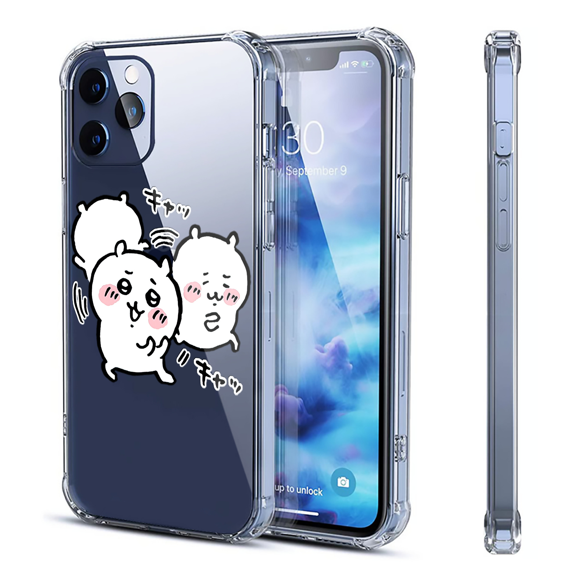 （画像用） ちいかわ ちいかわ Chii-kawa chiikawa 【iPhone 12シリーズ対応】透明スマホケース（クリアソフトケース）